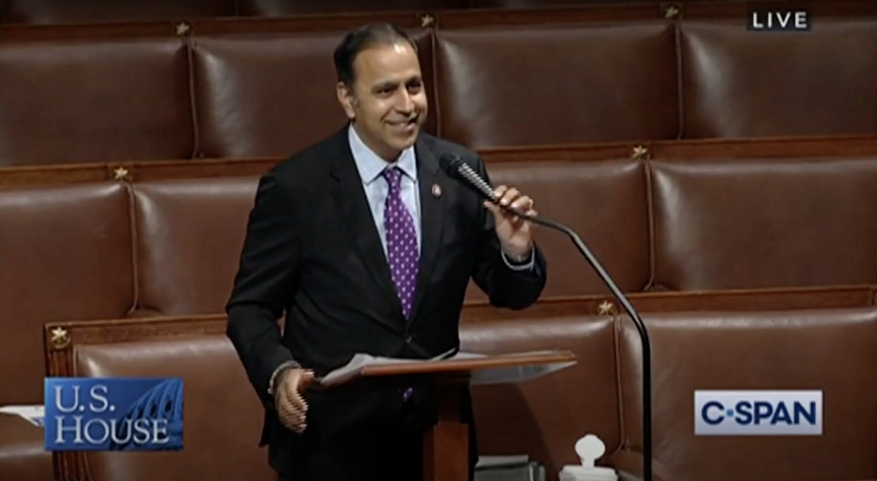 Congressman Krishnamoorthi speaking on the House floor