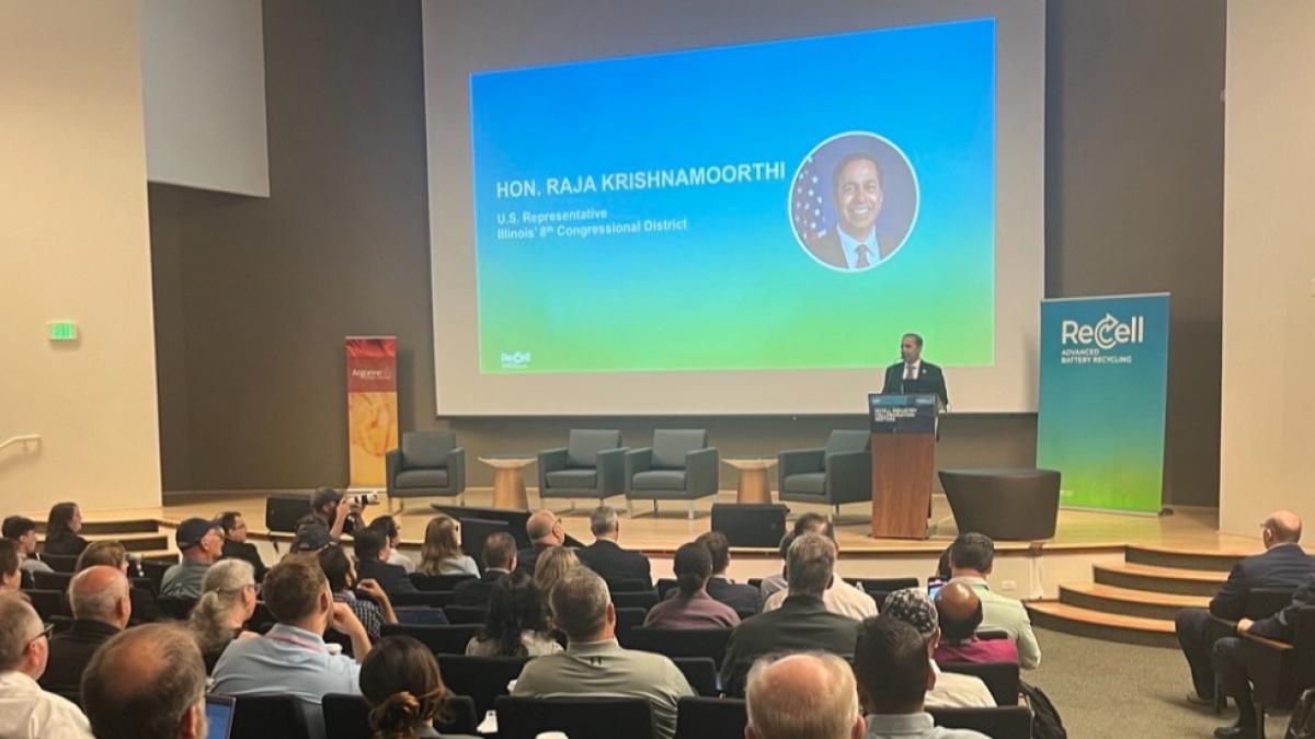Rep. Krishnamoorthi at the ReCell event