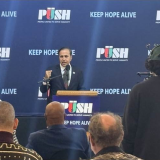 Congressman Krishnamoorthi addresses the Rainbow PUSH Coalition on Saturday