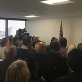 Rep. Krishnamoorthi Stands Before A Huge Crowd